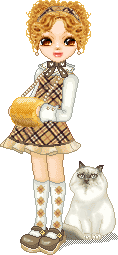 la fille avec son chat